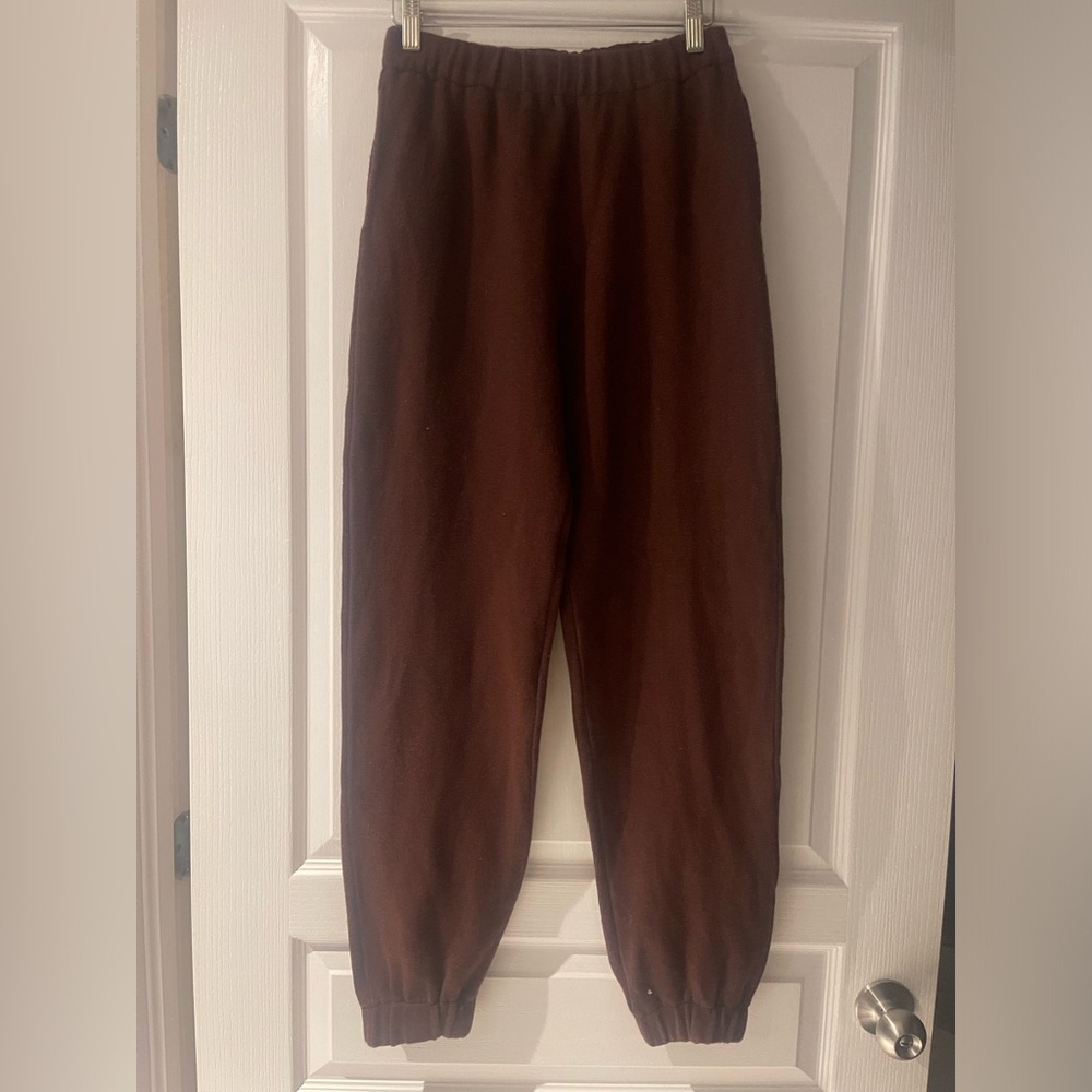 Zara Burgundy Brown Sweatpants
